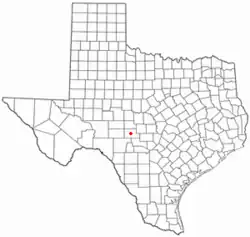 Location of Junction, Texas