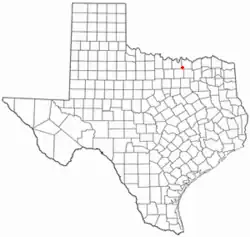 موقعیت Tioga, Texas