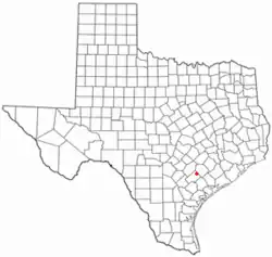 موقعیت Yoakum, Texas