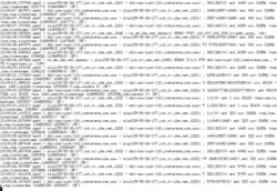 tcpdump console output