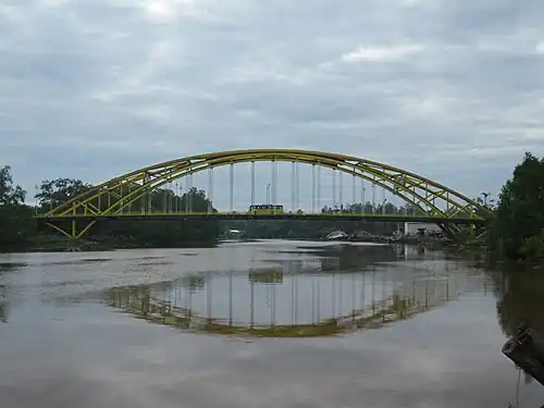 The Batang Mukah Bridge, one of the most notable structures of Mukah.