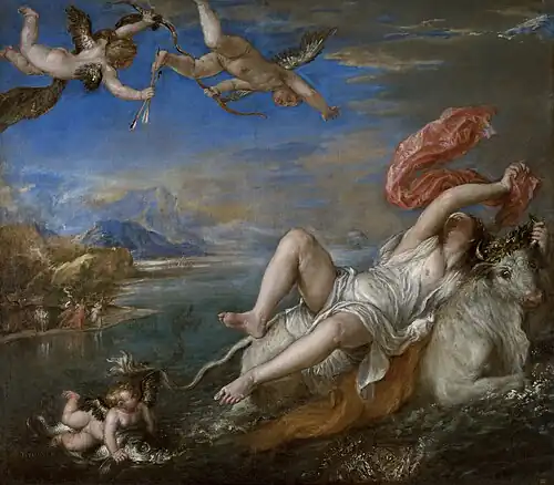 The Rape of Europa, تیتیان،  ۱۵۶۲