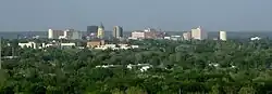 Downtown Topeka Skyline from Burnett's Mound