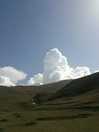 An example of Tower cloud visible in the KhanKandi
