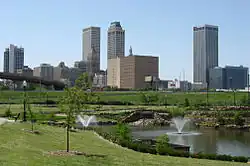 Downtown Tulsa's skyline in May 2008.
