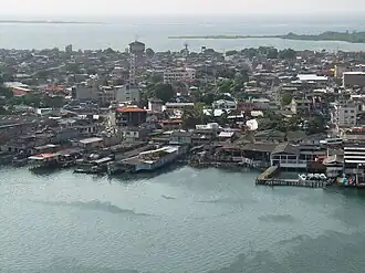 Section of Tumaco from the air