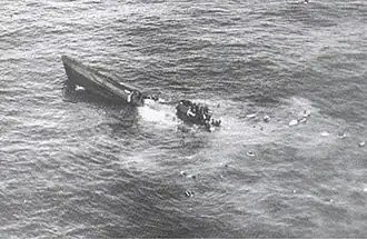 U-625 sinking