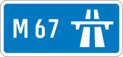 M67 motorway shield