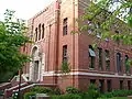 Side view of Gilbert Hall, on the University of Oregon campus in Eugene, Oregon