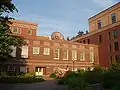 View of the west side of Knight Library, on the University of Oregon campus in Eugene, Oregon