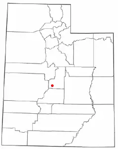 Location of Centerfield, Utah