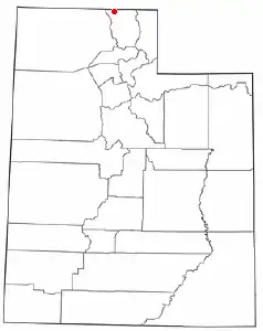 Location of Cornish, Utah