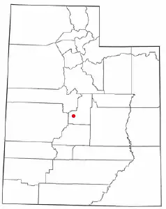 Location of Fayette, Utah