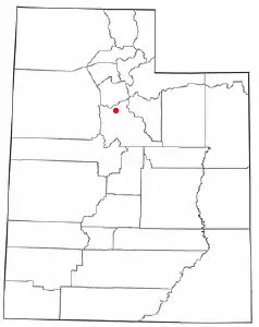 Location of Lehi, Utah