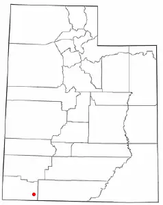 Location of Rockville, Utah