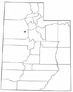 Location of Rush Valley, Utah