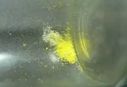 Uranyl nitrate (UO2(NO3)2).