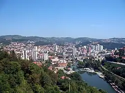 Panoramic view of Užice