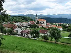 View of Vače from GEOSS