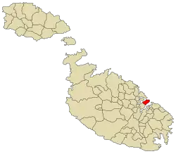 Location within Malta