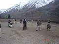 Vally Ball is a favorite Sport between the people of Warsaj