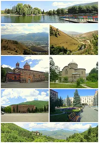 از بالا چپ:
Panorama of Vanadzor Central ParkVanadzor skyline • رود پامباککلیسای مریم مقدس (وانادزور) • Russian Church of the Nativityاستان لوری administration • میدان هایکPambak Mountains around Vanadzor