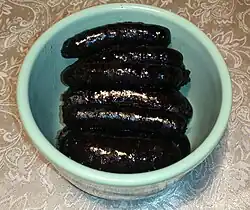 Oven cooked verivorst (blood sausage)