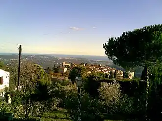 A view of the village of Cabris from the hill of Audides
