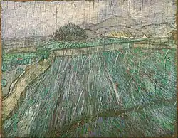 مزرعهٔ گندم حین باران۱۸۸۹ م.موزه هنر فیلادلفیا