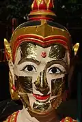 Statue of goddess at Wat Chaiyamangalaram Thai Temple