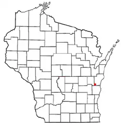Location of Kiel, Wisconsin