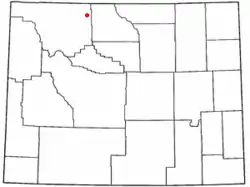 Location of Garland, Wyoming