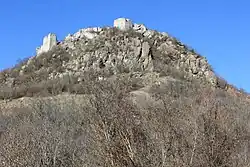 The town of Zvečan with  Zvečan Fortress