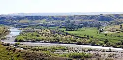 نمایی از روستای برج بمونی آقا در فصل زمستان