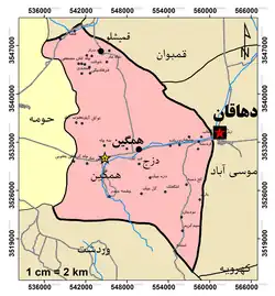 نقشهی سیاسی-اداری دهستان همگین