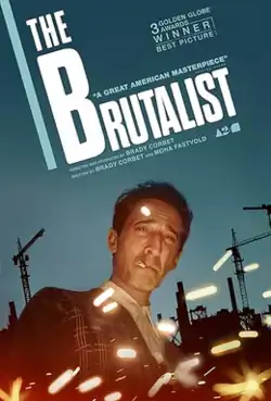 Poster for The Brutalist (2024), depicting the Statue of Liberty upside-down
