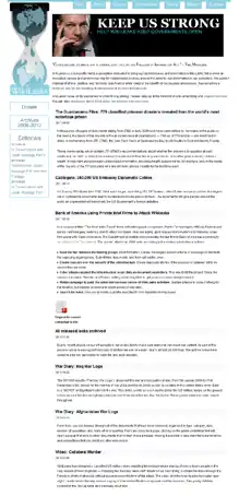 WikiLeaks homepage screenshot