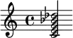 <c' e' g' bes' des''>2